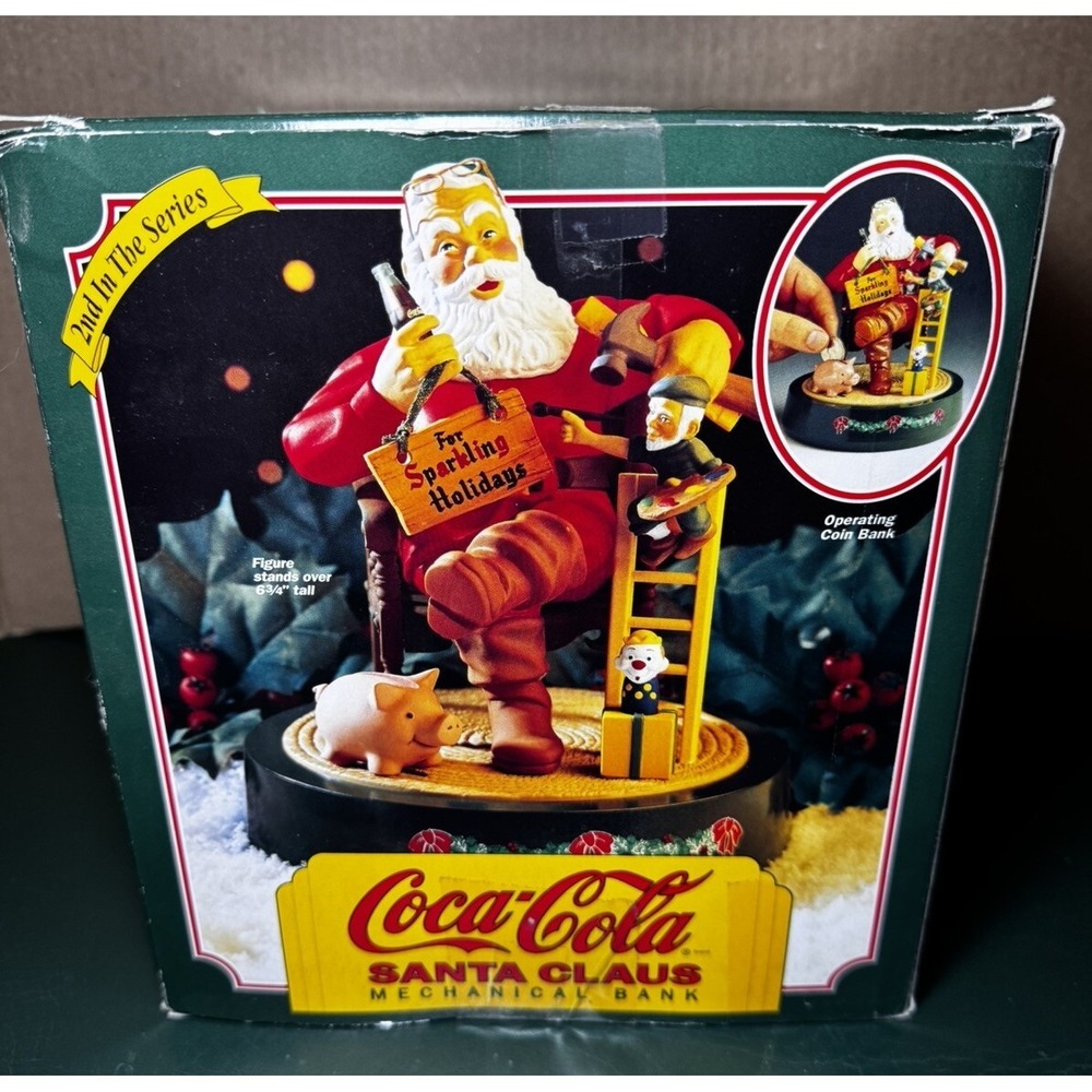Coca Cola Santa Claus Mechanical Bank 2nd in Series By ERTL 1994
